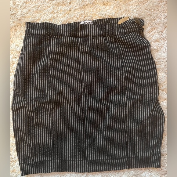 Vintage MOSCHINO Jeans mini pinstripe skirt, size IT42 - Picture 1 of 3